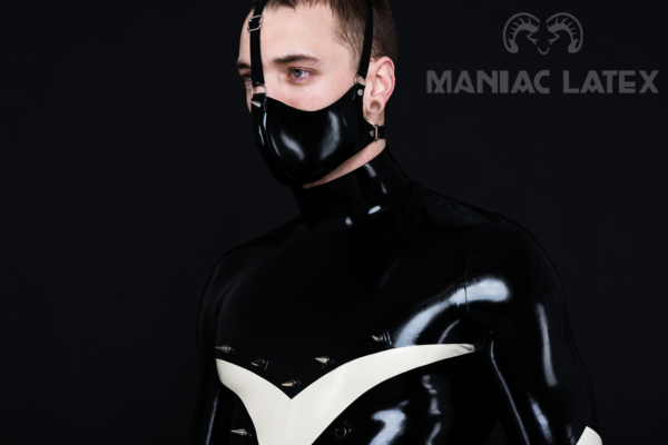 Flash Top_Rhino Mask (1)_Spikes'n'Stripes_Maniac Latex
